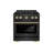 ZLINE Autograph Edition 30 in. 4.2 cu. ft. Paramount ZLINE Autograph Edition 30 in. 4.2 cu. ft. Paramount with 4 Burner Cooktop and Convection Gas Oven in Black Stainless Steel-98242790-124966616