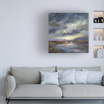 Art mural sur toile tendue - "Flood" Sheila Finch pour décoration de salon, de chambre à coucher ou de bureau - 14 x 14