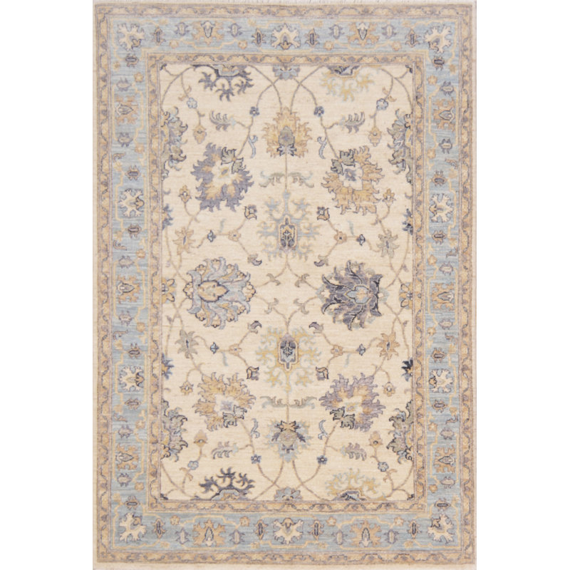 Hand-Knotted High-Quality Silver Area Rug