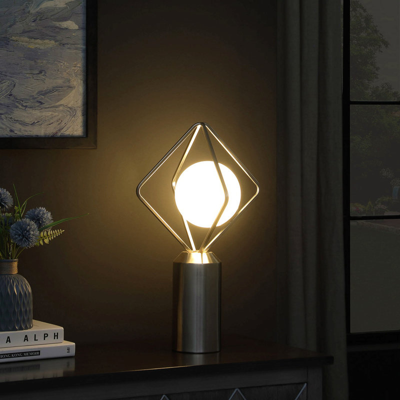 Lampe de table moderne en métal 19,5 po Pendeloque