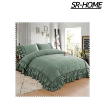 Houseri Velvet Green Duvet Cover King Sage Green Bedding Fluffy Duvet Cover  King Sage Green Flannel Bedding Sets Fuzzy Sage Duvet Cover Men Women Soft