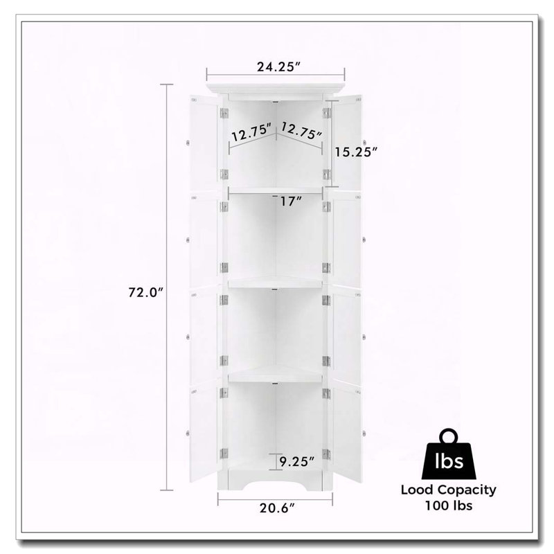 Grande armoire de rangement avec quatre tablettes