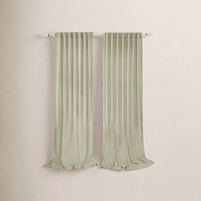Toyoko Linen Blend Semi-Sheer Back Tab Curtains