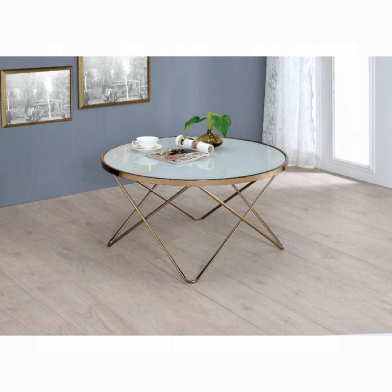 Valora Coffee Table, Antique Copper