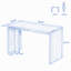 55" Long Narrow Bar Table, Bar Height Table for 2–4 Person