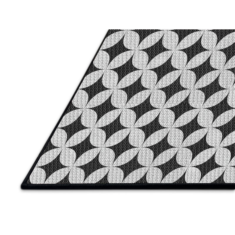 Tapis à motifs noir / gris, Rectangle 8 pi x 10 pi