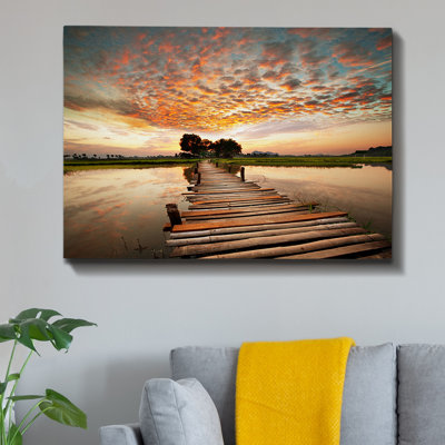 Superbe peinture sur toile décorative de 27,6 po x 39,4 po | 100% toile avec cadre 100% bois (épaisseur: 1,2 po) | Art mural parfait pour le salon, la chambre à coucher ou le bureau, design élégant et accrocheur