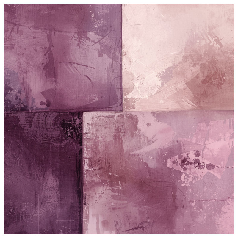 Tapis de bain abstrait à texture mauve, L 34 po x L 21 po