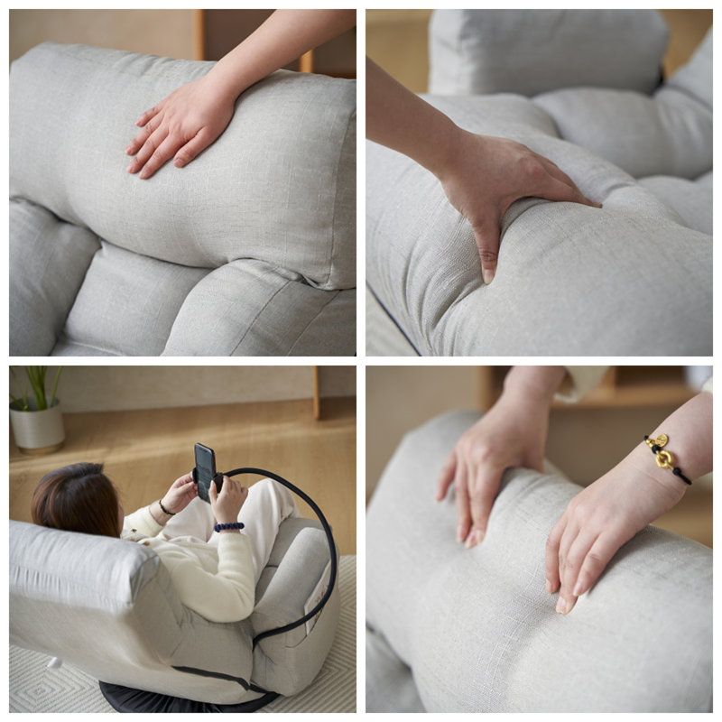 Adjustable head and waist, game chair, lounge chair in the living room, 360 degree rotatable sofa chair,Rotatable seat Leisure Chair deck chair