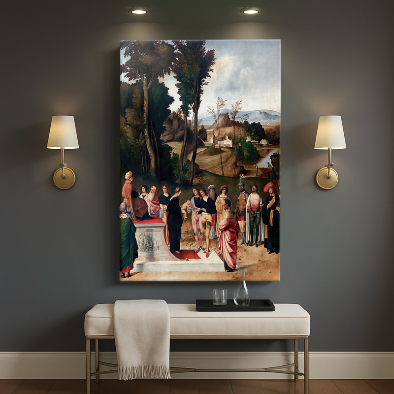 Moïse devant l'épreuve du feu - toile tendue par Giorgione, 40 po x 60 po