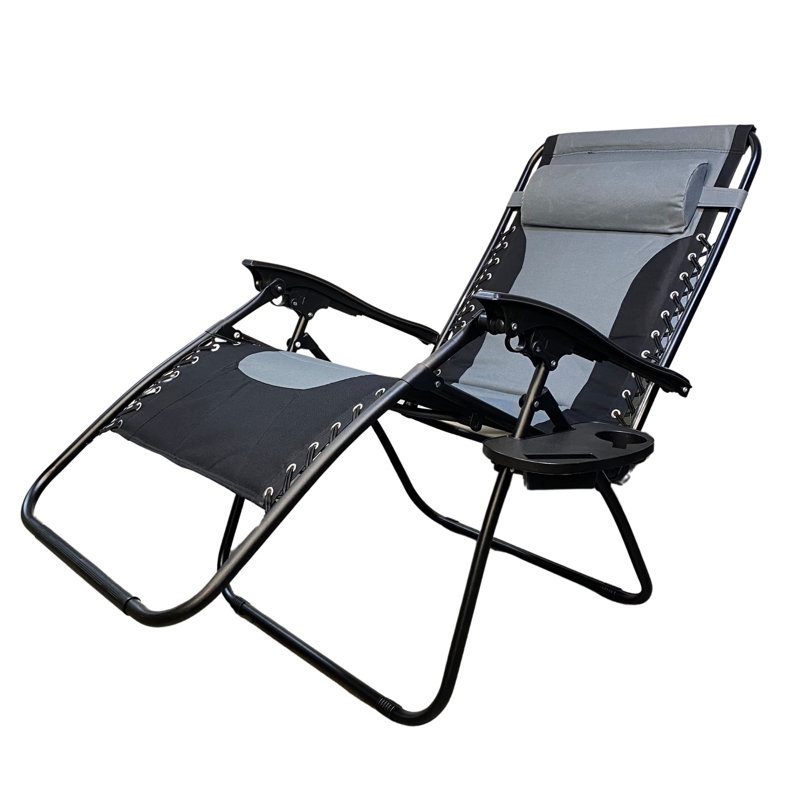 Samuel Alexander Metal Outdoor Lounge Chair, Gray/Black