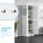 Freestanding Tall Bathroom Cabinet With Adjustable Shelves, With Hooks And Drawer, Mdf Board-3446758