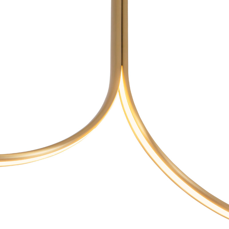 Thread 10-ft Gold dimmable LED Linear Pendant, 10-ft, Brushed Gold-UNV-010-RT