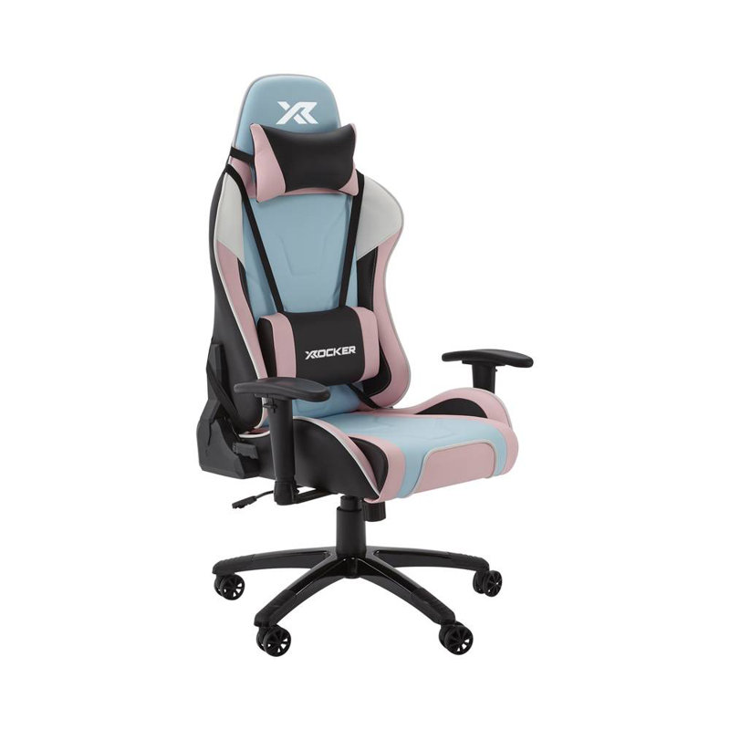 X Rocker Agility Esports Gaming Chair, Pink/Blue