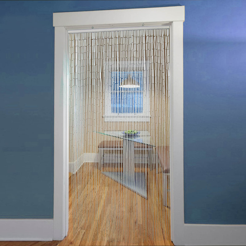 Door Curtain Semi Sheer Curtain Single Panel, White