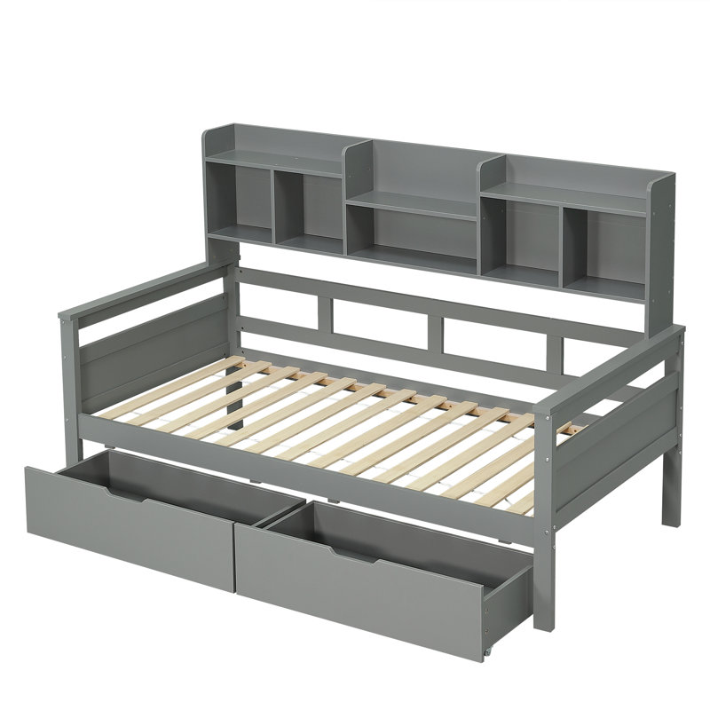 Bed Frame, in Grey
