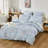  800TC 100% Egyptian Cotton Duvet Cover Set，3pcs Boho Paisley Style Floral in Light Blue Shabby Chic Bedding Set, Aesthetic Botanical Pattern for Bedroom Guest Room All Seasons-121118174-101674819