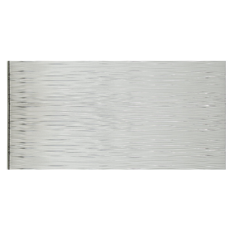 FASÄDE Waves Horizontal Decorative Vinyl 4'X8' Wall Panel, Brushed Aluminum