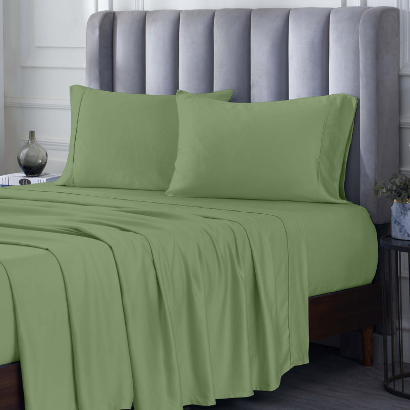 Sage Queen Organic Cotton Bamboo Deep Pocket Sheet Set
