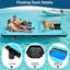 305CM×183CM Inflatable Floating Water Dock, 2-4 Person Inflatable Swim Platform With Reinforced Mesh & Pet Ramp, Cup Holders, Pump, Repair Kit, Carry Bag & Mooring Ropes, For Pool, Lake, Beach & Yacht