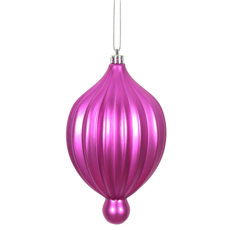 6.3" Lantern Ornament, Fuchsia
