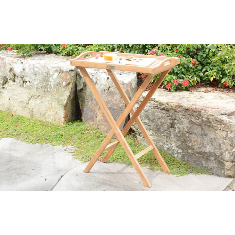 Teak Serving Tray with Stand