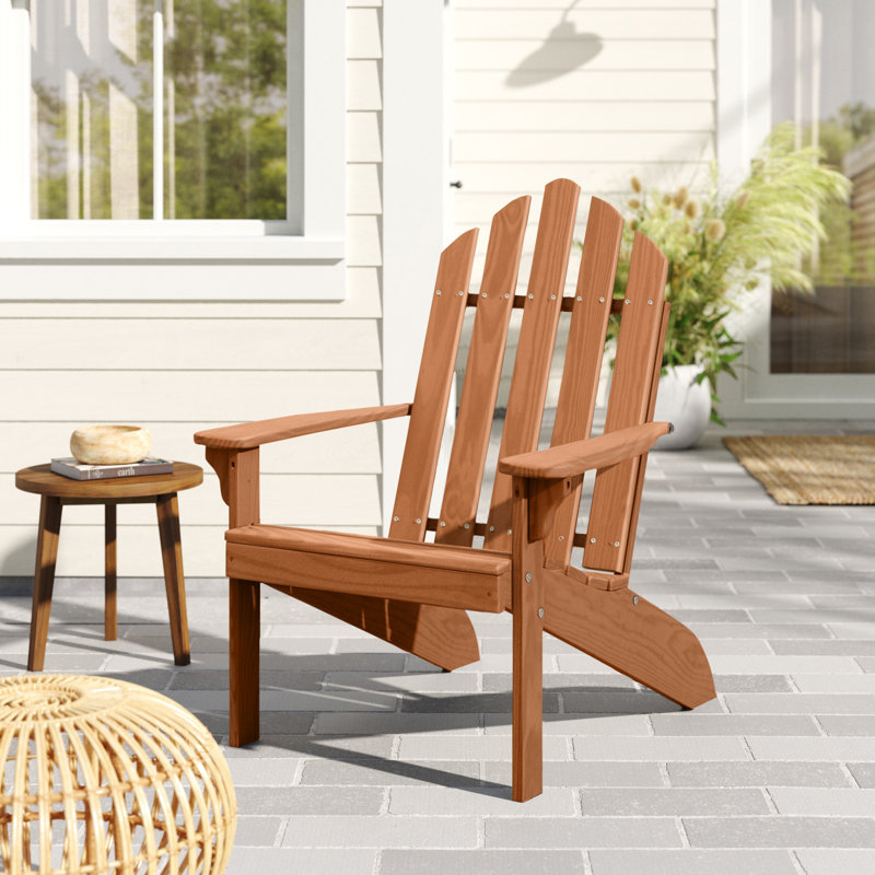 Chaise Adirondack en bois Urich, Teinture cèdre