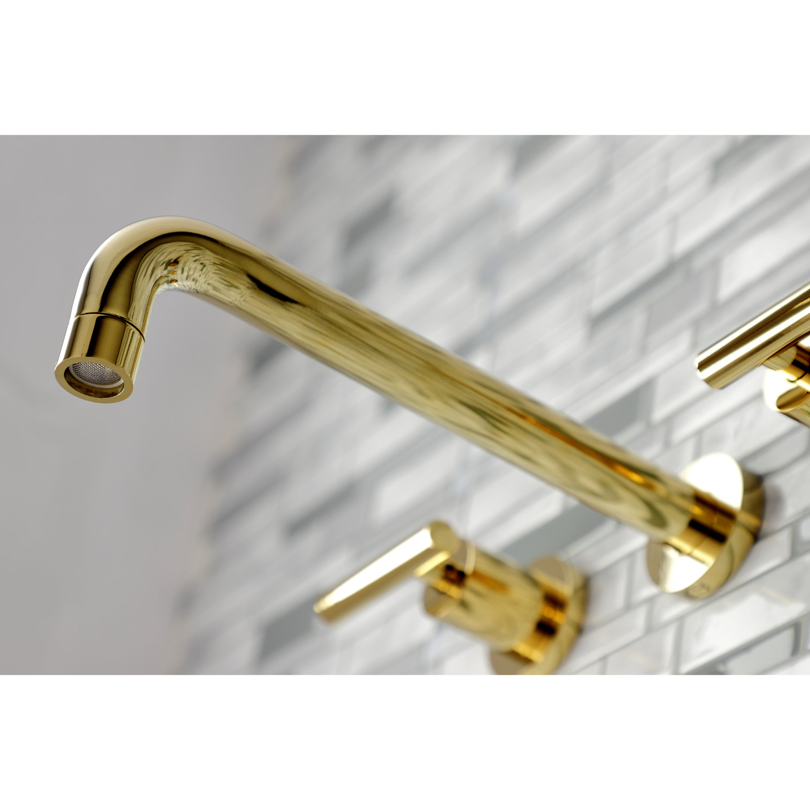 Manhattan Wall-Mounted Roman Tub Faucet, Polished Brass