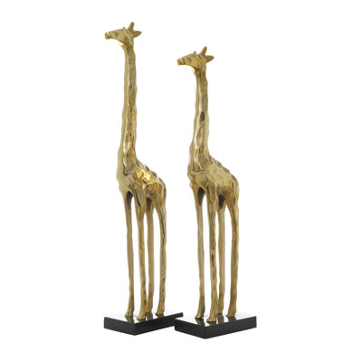 Eichhorn Aluminum Metal Giraffe Decorative Sculpture Set