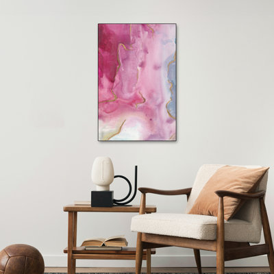 Impression sur toile en métal, Steventix, «Magenta Dream I» par Joyce Combs