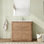 Meuble-lavabo simple autoportant 36 po avec plateau en céramique et portes à fermeture en douceur 36 po