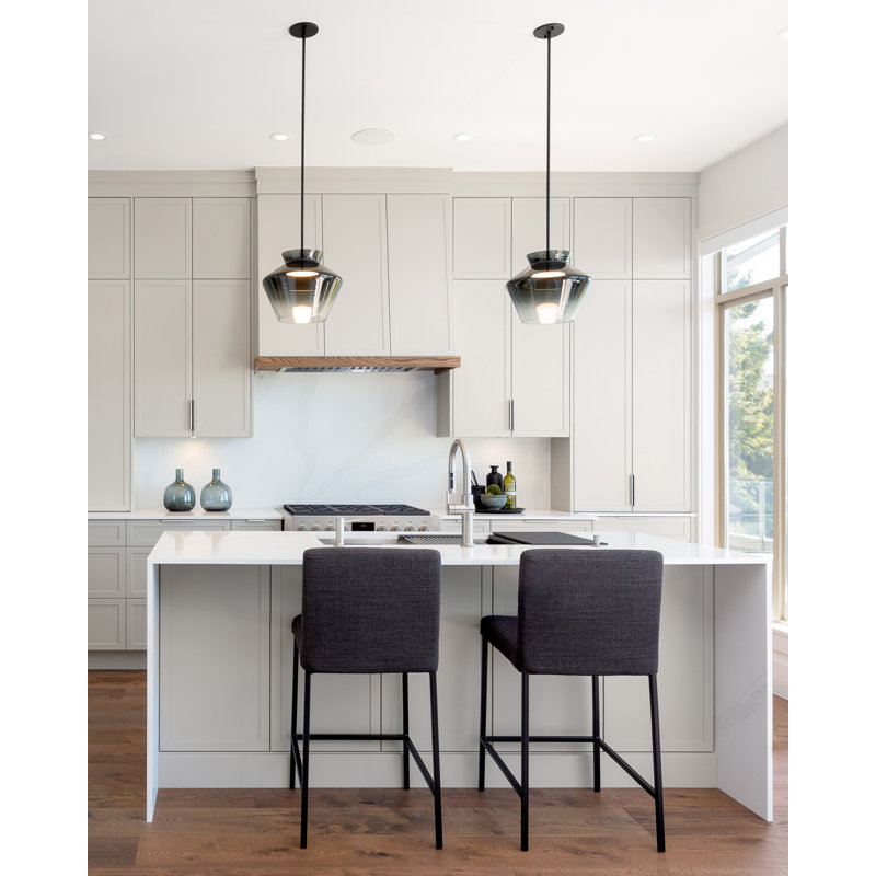 1 - Light LED Pendant, Smoked