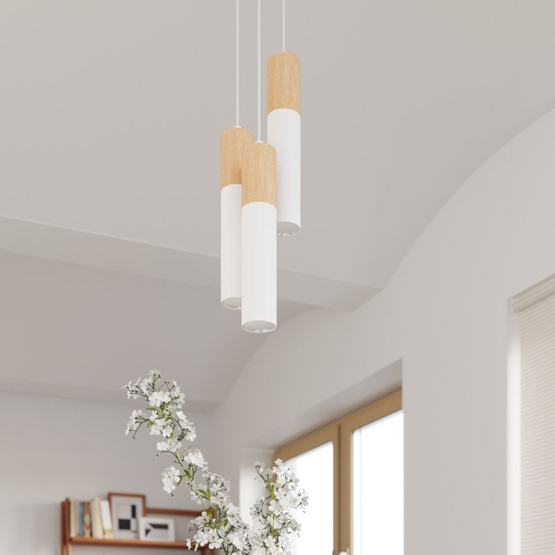 Anstice Fabric Semi Flush Mount, White