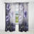 Purple Grey Violets Dream I - Traditional Curtain - Velvet Room Darkening - 1 panel-107826634