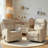 Chenille Recliner Manual Swivel Rocker Recliner For Adults,small Recliners For Small Spaces-beige(set Of 2)