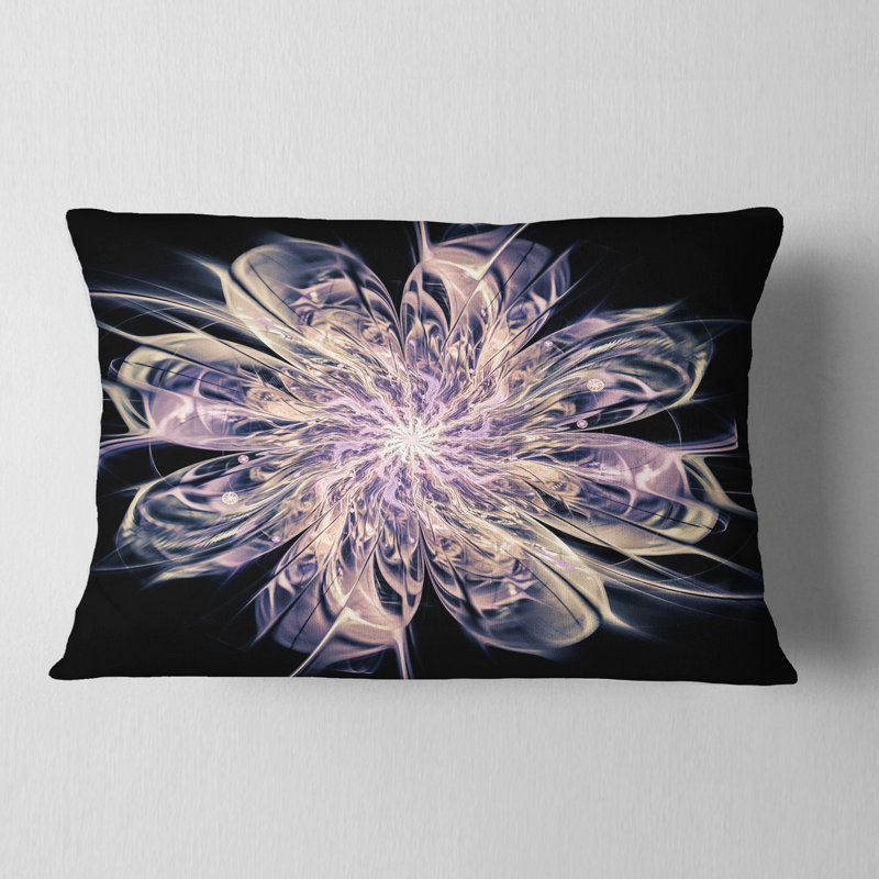 Coussin lombaire à fleurs floral fractal