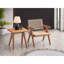 Table de bout décontractée de style Mid-Century décontracté et élégant avec finition naturelle