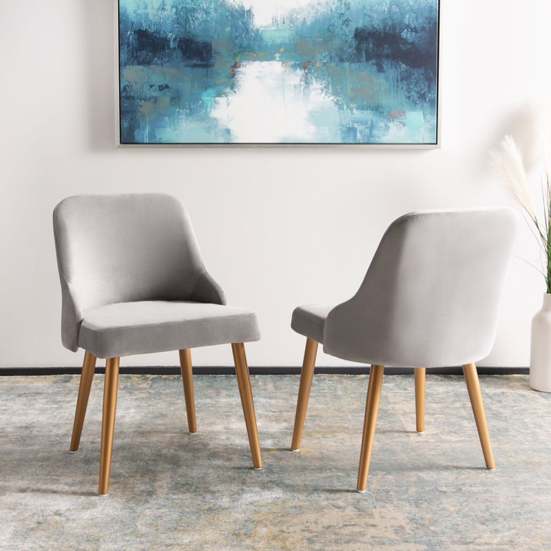 Chaise d'appoint Brynnae, Gris/doré