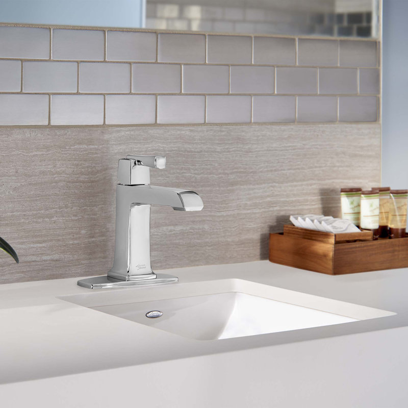 Townsend Single-Hole Bathroom Faucet with Drain Assembly, Polished Chrome