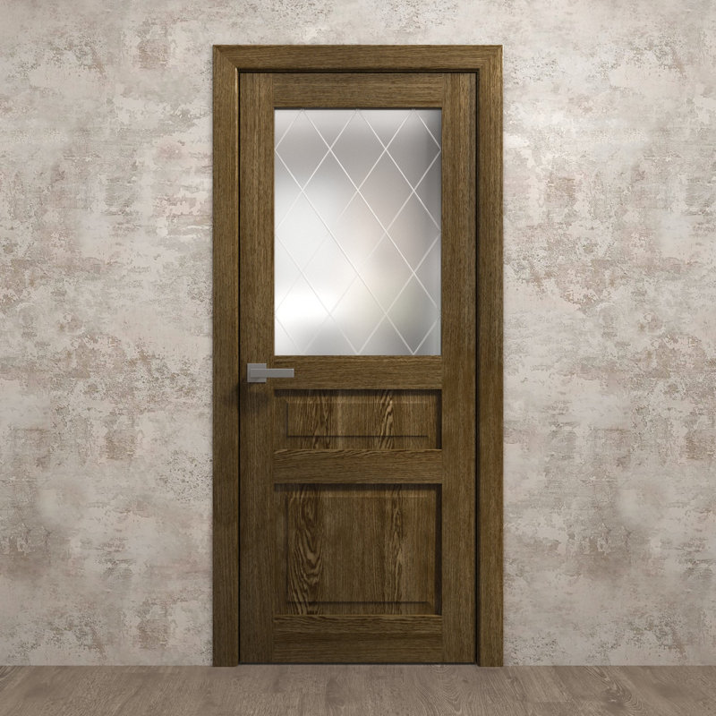 Porte intérieure intérieure | Ego 5011 | Poignée simple à panneau régulier | Portes de salle de bain modernes, Chêne marbré