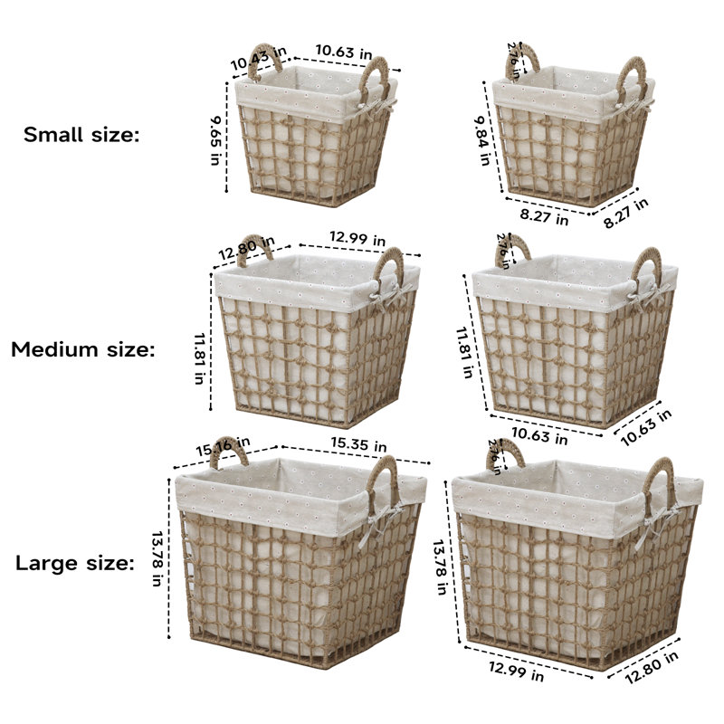 Hand Woven Laundry Hamper with Handles