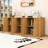 Stylish Wave Design Sideboard Buffet Cabinet with 6-Door Storage and Durable Construction-960122113