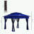 Outdoor Gazebo with Removable Zipper Netting