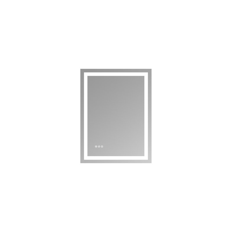 24"x32" LED Bathroom Mirror, Front-Lit and Back-Lit, Light Srtip Unseen When Turned Off, Color Tem Adjustable, Stepless Dimmable, 3 Colors CRI90+, Brightness Memory, Shatter-Proof,Anti-fog LED Vanity