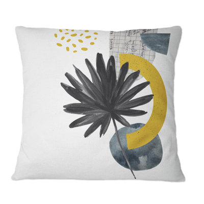 Illustration abstraite scandinave minimale - coussin décoratif imprimé moderne