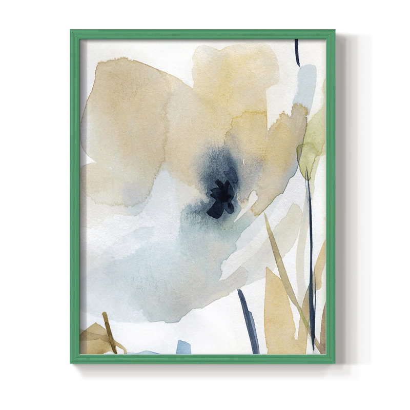 Blooming Wash II, reproduction encadrée - bois massif, Vert, H 10 po x l 8 po