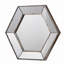 Miroir mural hexagonal 21 "x 18" avec finition traditionnelle, miroir décoratif pour le salon, l'entrée, la chambre à coucher