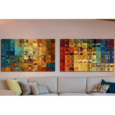 " Modern Tile Art #11, 2009 " 2 - Pieces