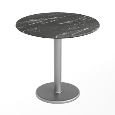 Round Commercial All-Weather Seamless Surface Tabletop with Base