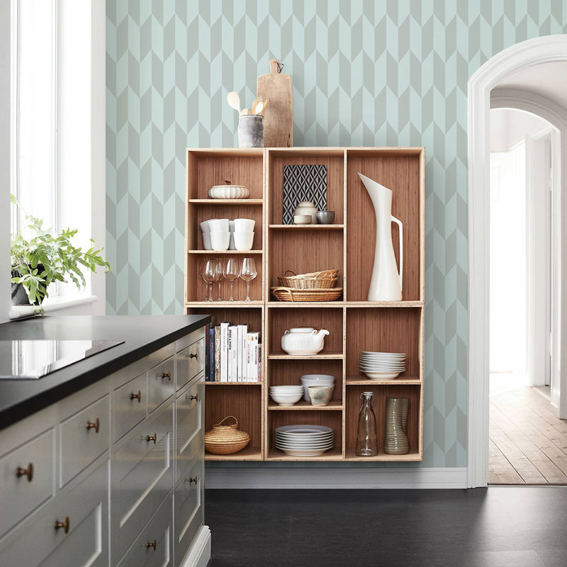 Rouleau de papier peint L 33 pi x l 20,5 po Ashwell Arrow, Bleu clair